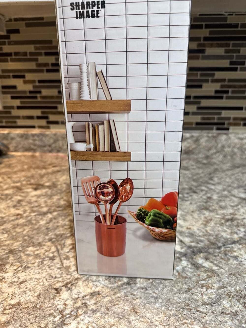 Sharper Image 5-Piece Copper Stainless Steel Utensil Set & Holder - Picture 4 of 4